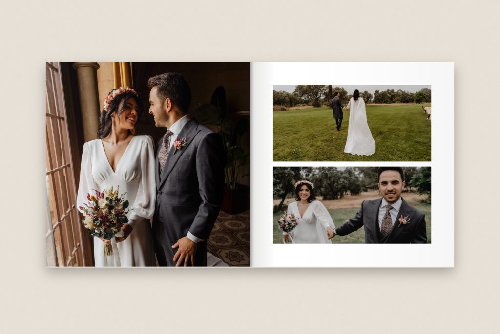 Álbum de boda de Víctor y Grazi diseñado por Vuelo de Dos